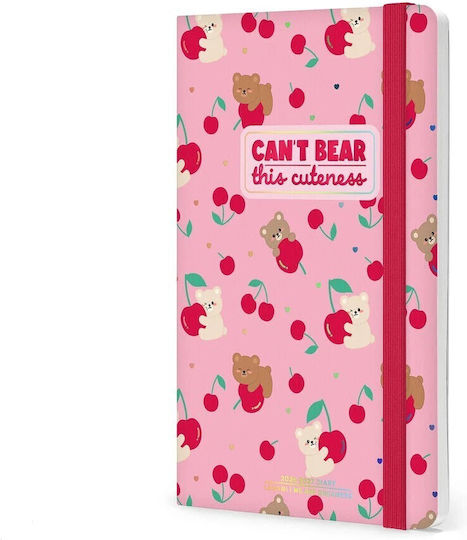 Legami Milano Εβδομαδιαία Ατζέντα 2026/27 Teddy Bear Cherry Pink 12x18εκ.