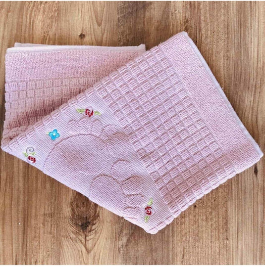 SteweHome Set Cotton Bath Mats STE-024818-V51258 Pink 50x70cm 3 Pieces