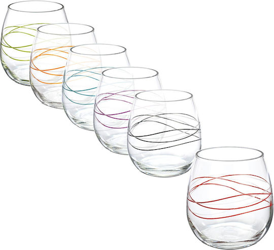Decover Water Glass Set Made of Glass 520ml 6 Pieces