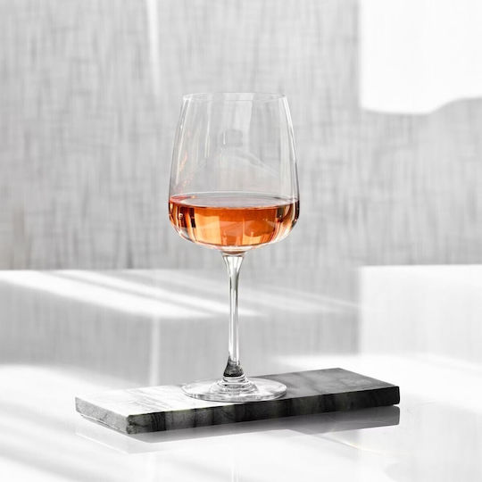 Krosno Set of White Wine Glasses Cocktail Drinking Water Crystal Goblets 650ml 4 Pieces