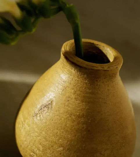 Gofis Home Σετ Βάζα Πήλινα Naeris Πορτοκαλί 8xΥ9cm 3τμχ