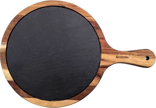 Serving Platter Acacia Wood Shale 36.7 X 25 Cm