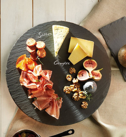 Кръгла Плато Lazy Susan 35 См Шисти Artesa