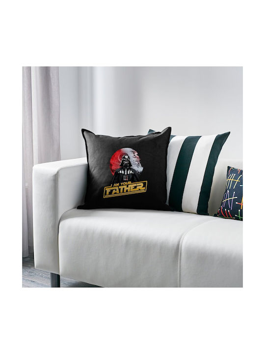 Koupakoupa Sofa Cushion Star Wars I Am Your Father from 100% Cotton Black 50x50cm