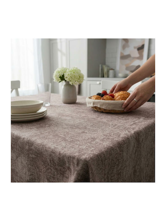 Față De Masă Rezistentă La Pete Set Maro Închis 140x180cm