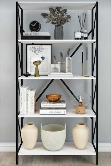 White Bookcase 70x34x180cm