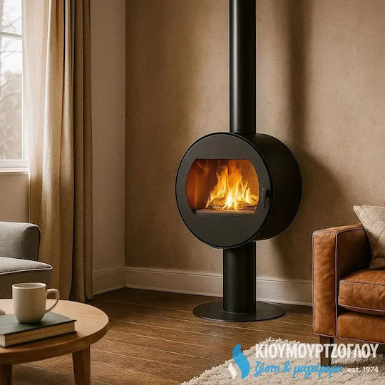 Thermogatz Керамична Дървена Печка 10.2kW Черна