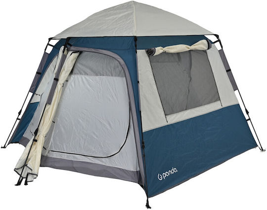 Panda Beaver Αυτόματη Σκηνή Camping Μπλε 3 Εποχών για 3 Άτομα 220x220x170εκ.