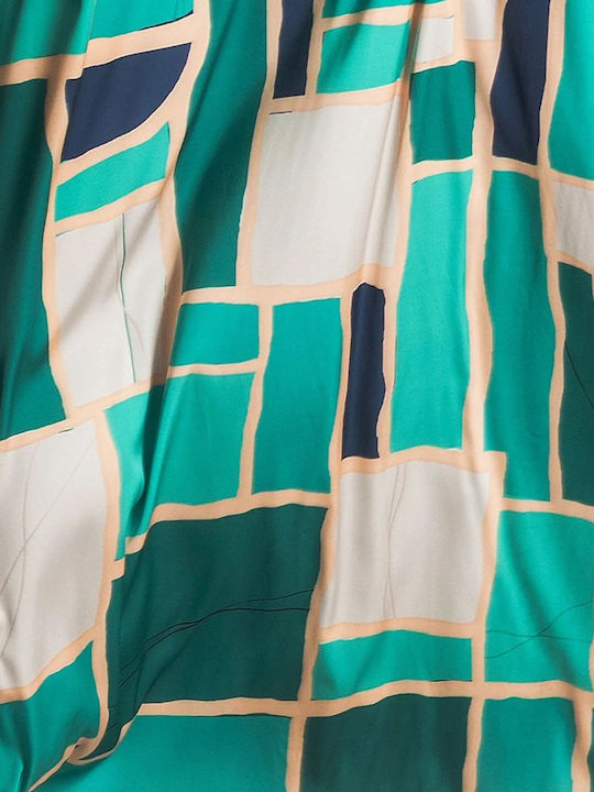 Summer Maxi Evening Satin Open Back Green Dress