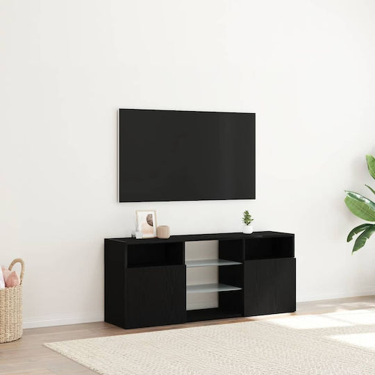 TV Stand with LED Lighting Black L120xW30xH50cm
