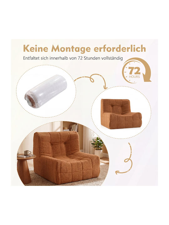 Bean Bag Sofa Brown 72x86x86cm