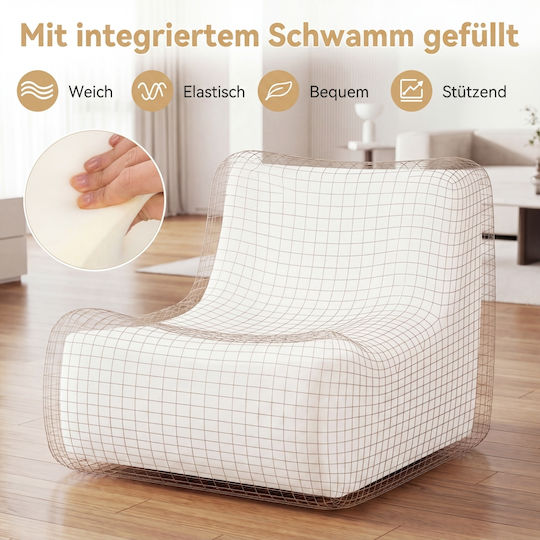 Bean Bag Sofa Brown 72x86x86cm