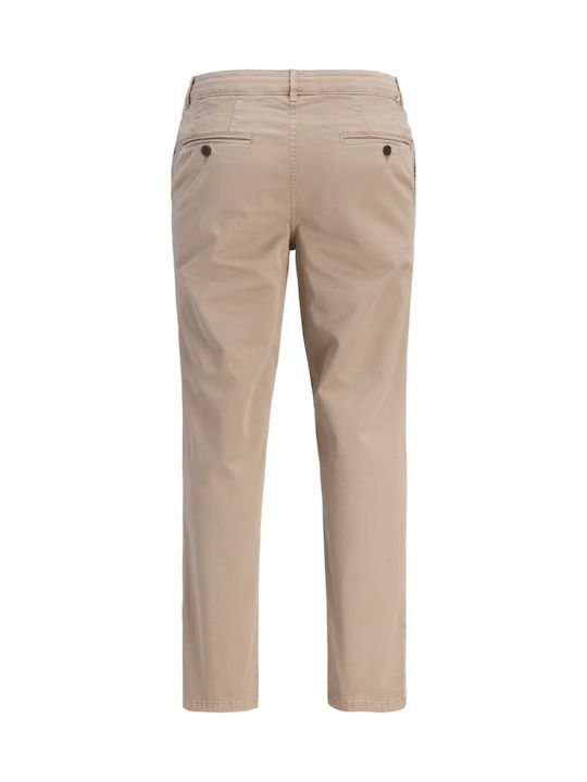 Herrenhosen Chino Elastisch in Regulärer Passform Braun