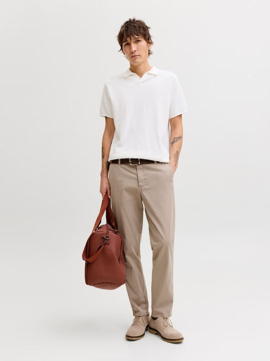 Herrenhosen Chino Elastisch in Regulärer Passform Braun