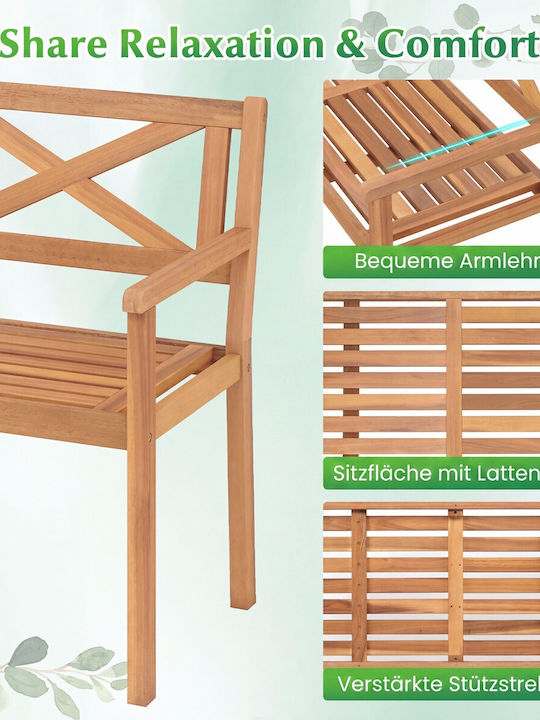Bancă De Exterior Din Lemn 80x56x119cm