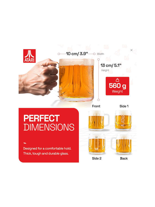 Thumbs Up Thumbs Up Bier Kelch aus Glas in Goldfarbe 600ml