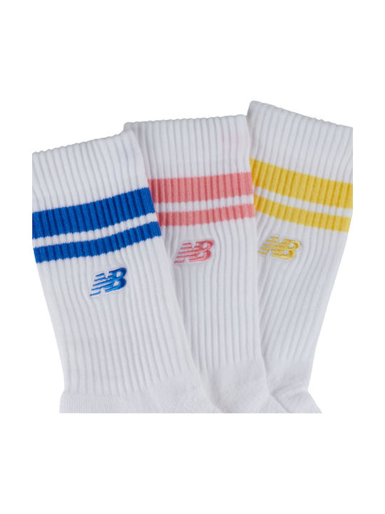 New Balance Αθλητικές Κάλτσες Λευκές 3 Ζεύγη