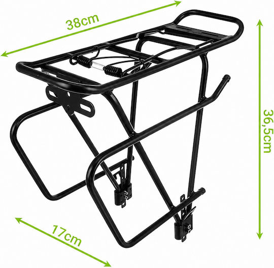 Suport De Bicicletă Montat Pe Cadru Zola Aluminiu Greutate Maximă Suportată 25 Kg 38 X 17 X 36 Cm Negru