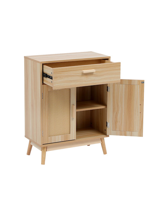 Sideboard Scandy Holz mit Schubladen Natürliche Farbe 60x30x80cm