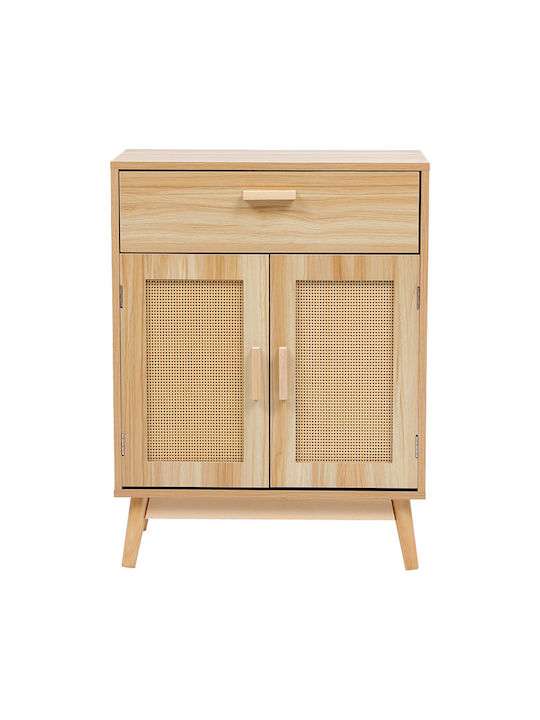 Sideboard Scandy Holz mit Schubladen Natürliche Farbe 60x30x80cm