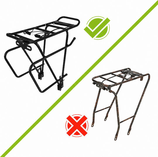 Suport De Bicicletă Montat Pe Cadru Zola Aluminiu Greutate Maximă Suportată 25 Kg 38 X 17 X 36 Cm Negru