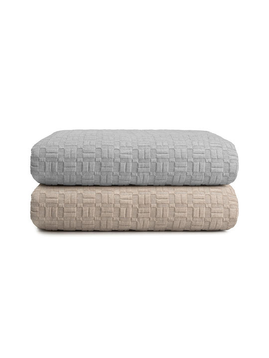 Adam Home Matlasse Romvia Pique Blanket Single 170x270cm Beige