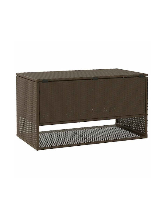 Băncuță De Grădină Cub Pentru Exterior Rattan Maro 100x55x55,5cm