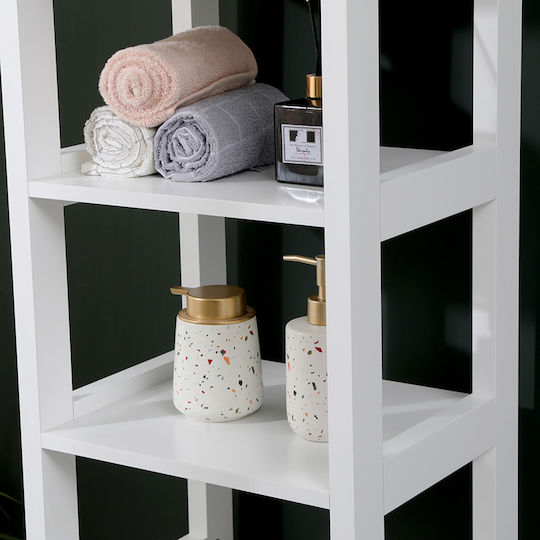 Pakketo Larben Floor Bathroom Column Cabinet W40xD33xH150cm White