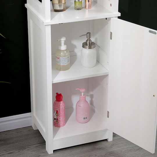 Pakketo Larben Floor Bathroom Column Cabinet W40xD33xH150cm White