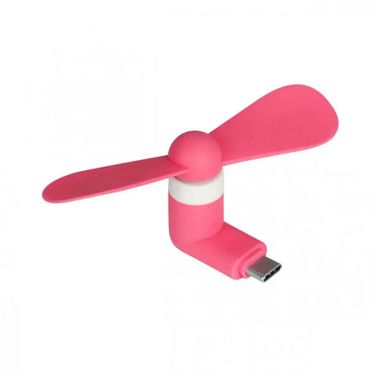 Mini Fan for Mobile Type-C Port Hf08 — Pink