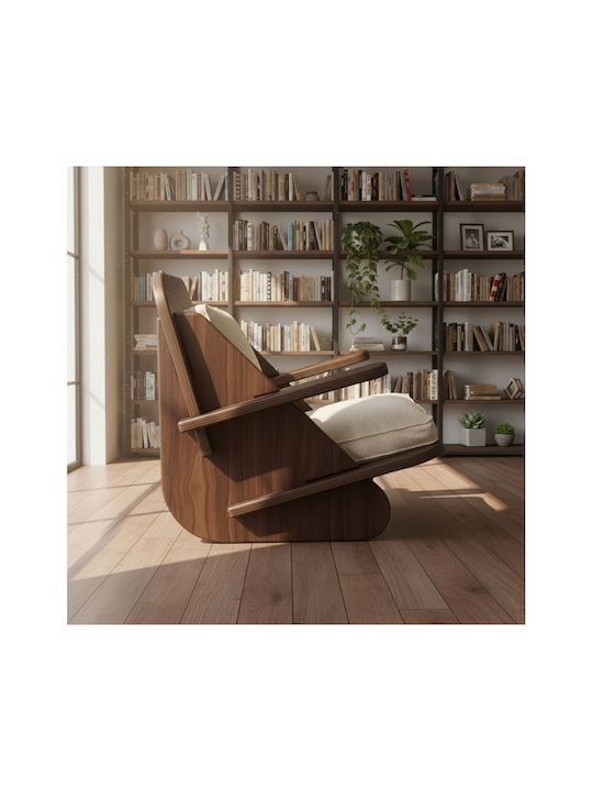 Hochlehner-Sessel Braun 65x74x65cm