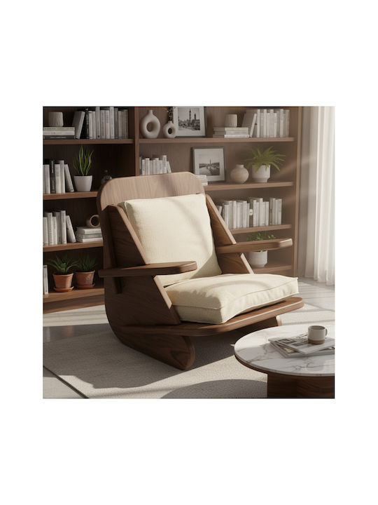 Hochlehner-Sessel Braun 65x74x65cm