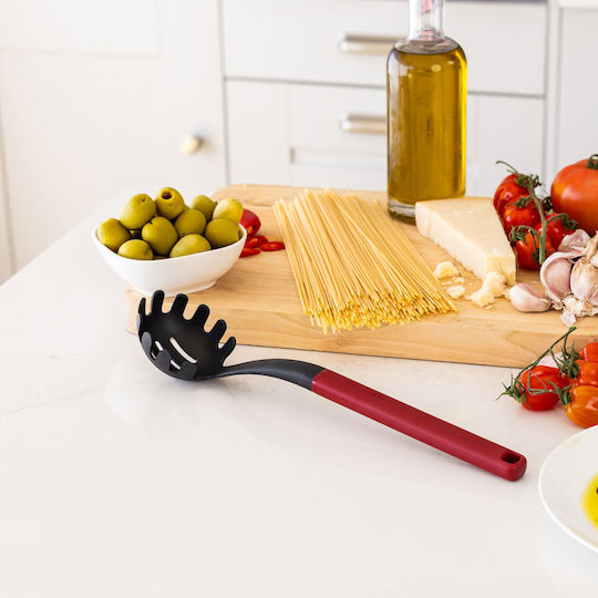 Kitchenaid Βαθιά Κουτάλα Ζυμαρικών Τρυπητή Πλαστική Κόκκινη 34cm