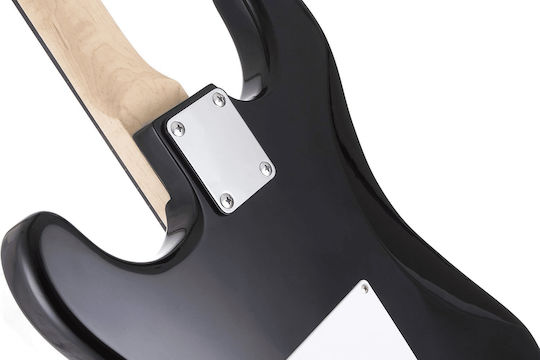 V-tone Eg 39 Bk Електрическа Китара 4/4 Stratocaster 39” SSS Капак Колан Кабел Jack-jack Тунер Перца Струни Лост За Тремоло Шестограми Комплект