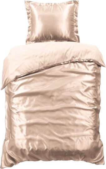 Sleep Time Set Duvet Cover 140x220cm Single with Pillowcase Taupe