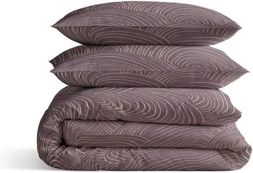 Sleeptime Σετ Παπλωματοθήκη Βαμβακερή 200x220cm Διπλή με 2 Μαξιλαροθήκες Violet Color