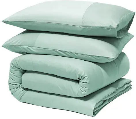 Sleep Time Set Huse Pentru Pilote 200x220cm Dublu Cu 2 Fețe De Pernă Culoare Verde Mentă