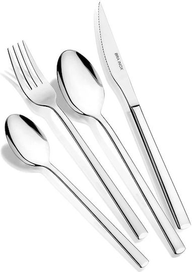 Bra Set De Tacâmuri Din Oțel Inoxidabil Argintiu 75 Bucăți