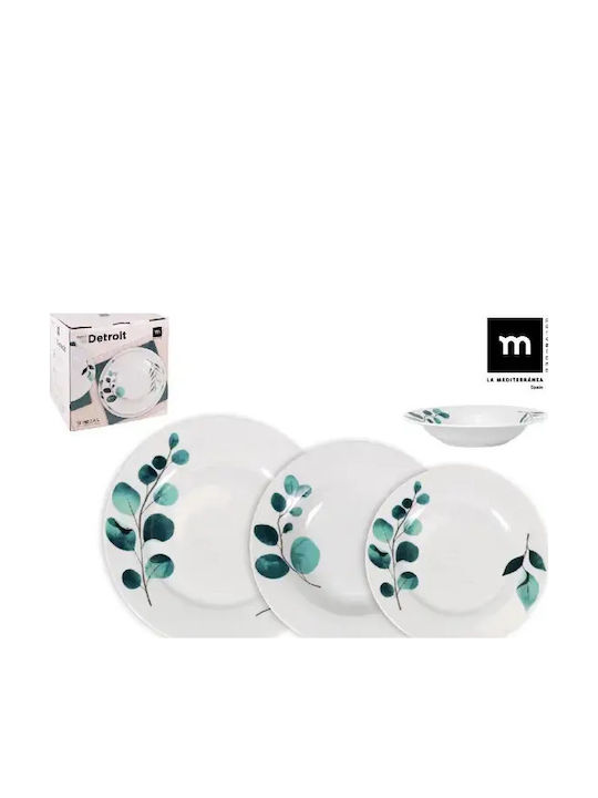 La Mediterranea White Ceramic Dinnerware Set 18pcs