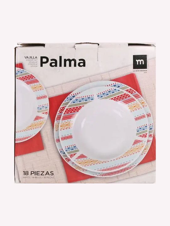 La Mediterranea Alb Ceramică Set de Vase 18buc