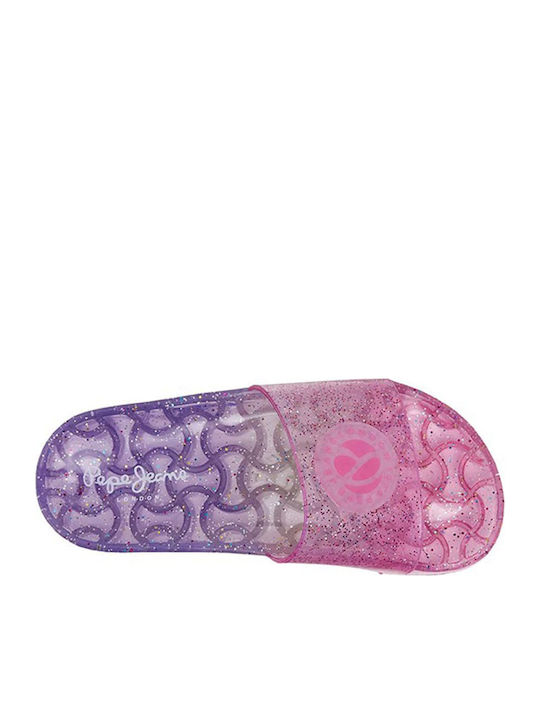 Kinder Badeschlappen Rosa Wave