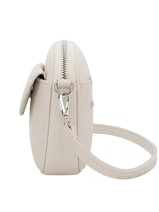 Gallantry Damen Crossbody Tasche Kompakte Struktureffekt Vorderklappe Tasche Beiges