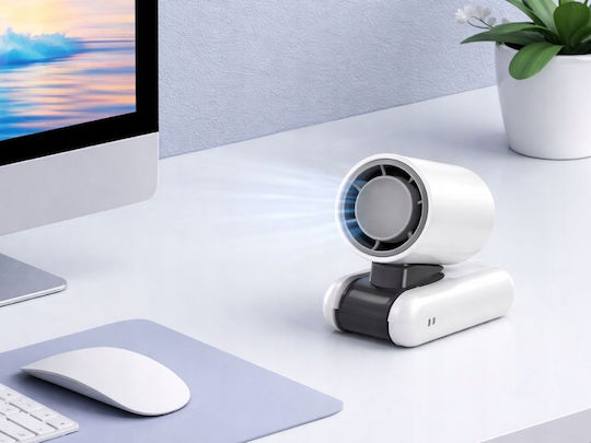 Verk Group Portable USB Fan 199 Speeds Folding Flashlight Display 5907451381588