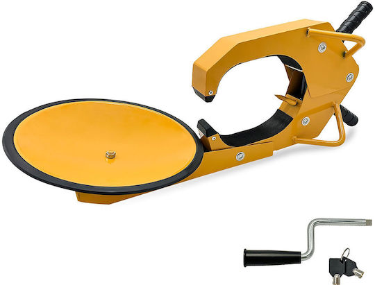 Relaxdays Wheel Lock Anti-theft Protection 15" Yellow Black 43x30.5x77 Cm