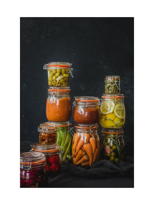 Kitchen Craft Βάζο Γενικής Χρήσης με Καπάκι Γυάλινο Διάφανο 750ml 1τμχ