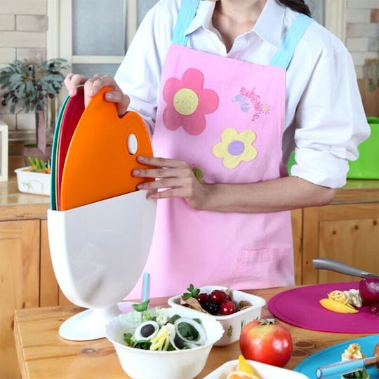Set of Plastic Pink Chopping Boards 27.5x41cm 5 Pieces