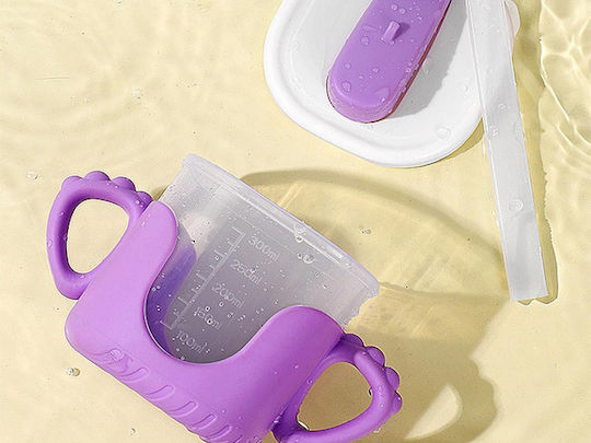 Verk Group Cani Pentru Bebeluşi Din Silicon Cu Mânere Multicolore Pentru 8 Luni+ 300 Ml