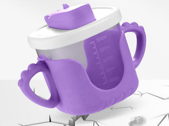 Verk Group Cani Pentru Bebeluşi Din Silicon Cu Mânere Multicolore Pentru 8 Luni+ 300 Ml
