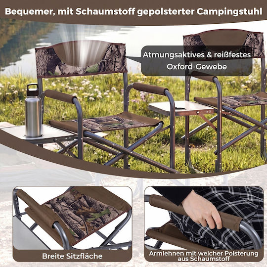Costway Beach Director Chair Green 88x46x54cm