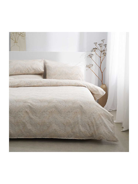 Vesta Home Ariadni Подредба Чаршафи King Size с Еластична Лента 240x270+35см Бежови (4 Бройки)